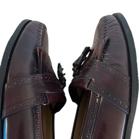 GH Bass Co  Men's Weejuns Kiltie Brown Tassel Leather Loafers Sz 9 - Picture 5 of 8